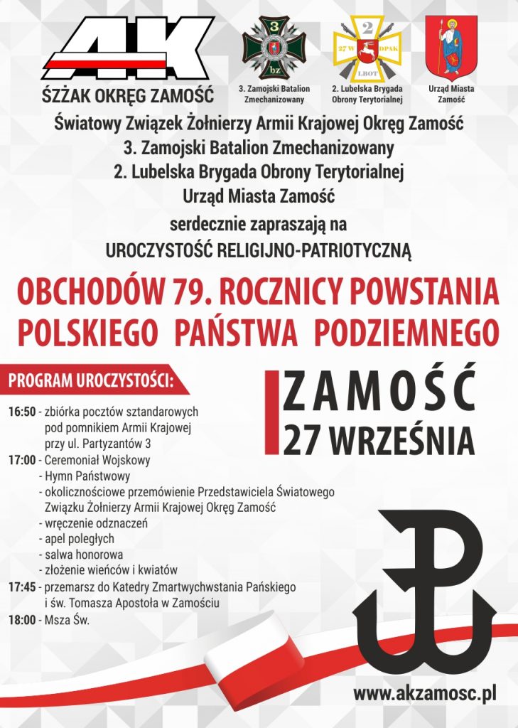obchody 79 rocznicy powstania polskiego panstwa podziemnego