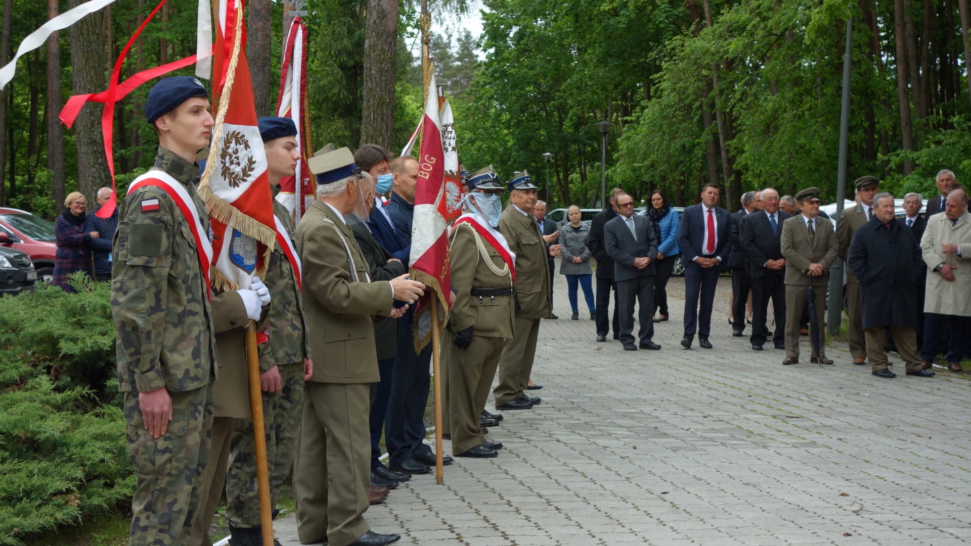 Zjazd Żołnierzy 9 P.P. Legionów Armii Krajowej Ziemi Zamojskiej, 31.05.2020 r., Zwierzyniec.