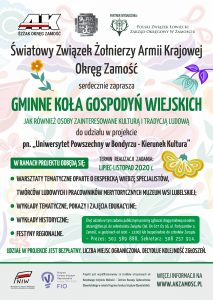 plakat Uniwersytet Powszechny w Bondyrzu - Kierunek Kultura.